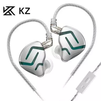 KZ-ZES электрические кольцевые смешанные наушники 12 мм Motorbian Динамик Тяжелая музыка Спортивные игры HIFI наушники without MIC зелёный