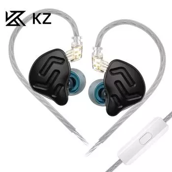 KZ-ZNA Кольцевые железные наушники Moving Iron HIFI Наушники-вкладыши с проводным управлением и микрофоном Компьютерный мобильный телефон Универсальные проводные наушники