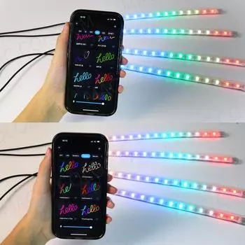 L02 Vgetting APP Control USB Rainbow Ambient Car Foot Light LED Lamp Symphony RGB Interior Decorative