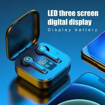 L10 LED Battery Display Bluetooth-совместимая гарнитура 5.1 True Wireless Stereo Водонепроницаемые наушники с микрофоном чёрный