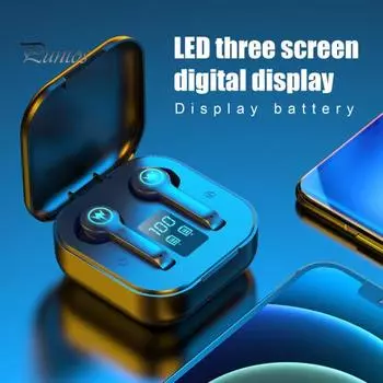 L10 LED Battery Display Bluetooth-совместимая гарнитура 5.1 True Wireless Stereo Водонепроницаемые наушники с микрофоном чёрный