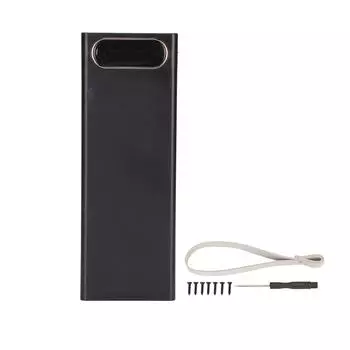 L20 18650 держатель аккумулятора 10 Вт DIY мобильный внешний аккумулятор чехол портативное зарядное устройство с ЖК-дисплеем чёрный