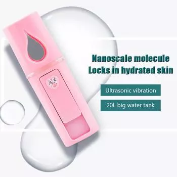 L2 Mini-Nano-Gesichtszerstuber mit Oberem Spiegel, praktischer Kaltnebelsprher