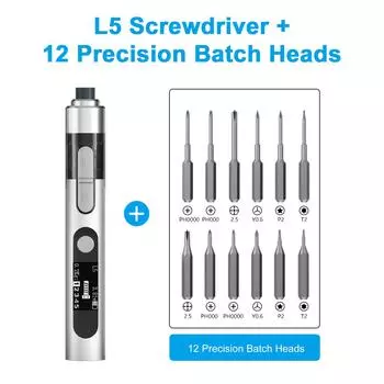 L5 Smart Electric Screwdriver с двойной регулировкой крутящего момента. Подходит для бит с сильной магнитной адсорбцией. L5