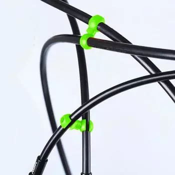 #L 10 шт. велосипедный тормозной тросик S стиль зажимы направляющий крючок для шланга (синий)