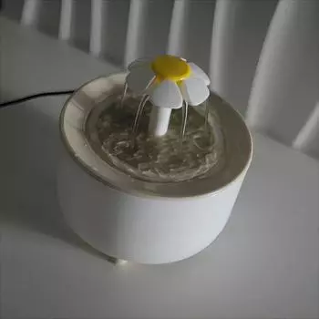 #L, 1200 мл, автоматический фильтр, прозрачная поилка для кошек, USB-фонтан для домашних животных (белый)