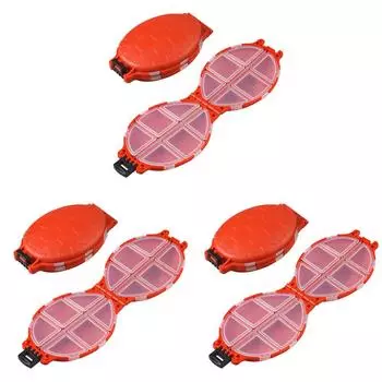 #L 12-секционный ящик для рыболовных снастей, приманок для ловли черепах, крючков, наживок, держателей инструментов (красный)