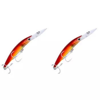 #L 17см 27г Рыболовные приманки с крючками Swimbait Minnow Пластиковые жесткие приманки (красный)