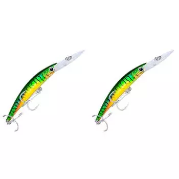 #L 17см 27г Рыболовные приманки с крючками Swimbait Minnow Пластиковые жесткие приманки (зеленый)