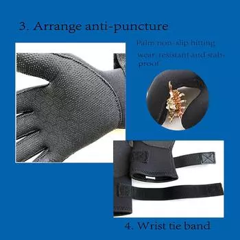 #L 3mm Diving Gloves Anti-Slip Neoprene Gloves for Scuba Diving Snorkeling (M)
