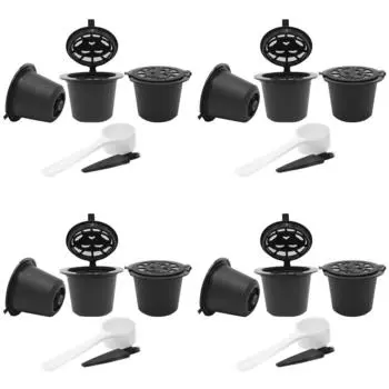 #L 3шт многоразовые капсульные фильтры для кофе для кофемашины Nespresso (черный)