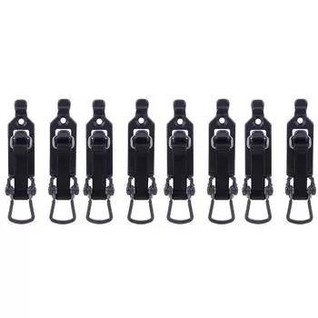 #L 4 PCS Shovel Mount Metal Rubber Clamp Mounting Kit for Roof Rack Axe (Navy Bl