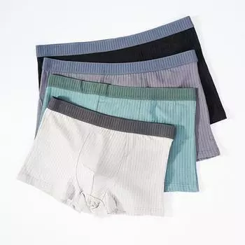 L-4XL Мужское нижнее белье Боксеры Мужские шорты-боксеры Мужские трусы-боксеры Homme Calzoncillos Хлопок для мужчин без коробки L чёрный