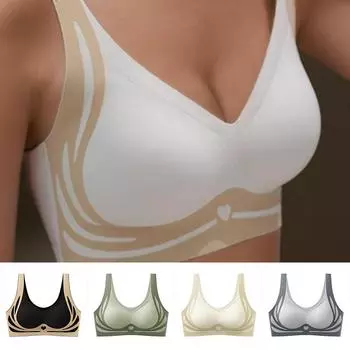 L-4XL Plus Size Бесшовный бюстгальтер Push-up Bra Бесшовные бюстгальтеры 50-90 кг L чёрный