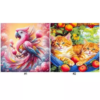 #L 5D DIY Полный Круглый Дрель Алмазная Картина Животное Набор Домашний Декор Искусство Ремесло A8966