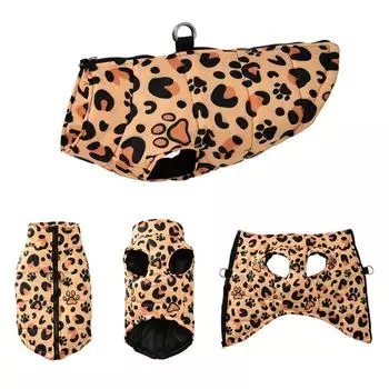 L-5XL Winter Warm Dog Coat Windproof Jacket With 2 D-rings For Medium Large Pet Dog Vest French Bulldog Chihuahua Padded Clothes L