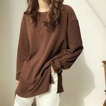 L - 6XL Женские топы Футболка Летняя рубашка больших размеров Подходящие модели средней длины Облегающие бедра Тонкие открытые нерегулярные с длинными рукавами M белый