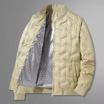 L-8XL большой легкий пуховик мужской белый утиный пух воротник стойка зимнее пальто толстое пальто 7XL