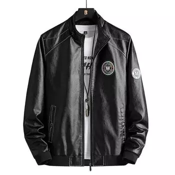 L-8XL кожаная куртка мужская пальто свободная плюс толстый плюс большой размер толстый красивая кожаная куртка мужская 8XL