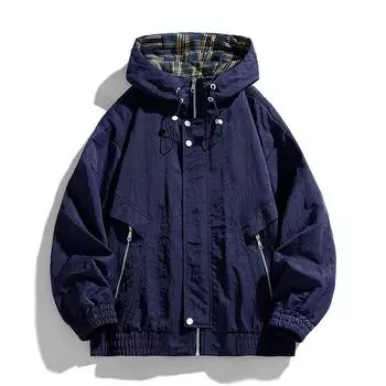 L-9XL Спортивная мужская повседневная куртка для активного отдыха Мужская свободная куртка с капюшоном и тремя полосами L зелёный