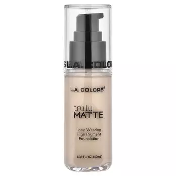L.A. Colors Truly Matte Foundation, CLM351 Porcelain, 40ml (1.35fl oz)