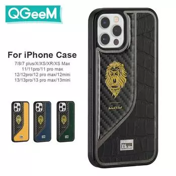 L.bin Роскошный защитный чехол с рисунком крокодила из углеродного волокна для IPhone 13 Pro Max 13Pro 12 ProMax 11, аксессуары для iPhone For iPhone 12 чёрный