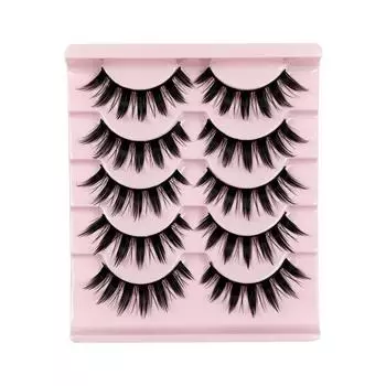 L Curl Cat Eye Fake Lashes Cat Eye Faux Mink Lashes Fluffy Big Devil False Eyelashes Cosplay HN-46