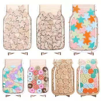 #L Деревянная магнитная банка для наград Магнитная стимулирующая банка DIY Наполнители игрушек для детей 14x21cm