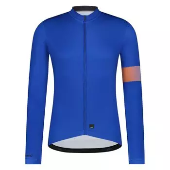 L Estimated Apiche long sleeve print jersey Aurora blue [SHIMANO] (European size) height 177-183cm