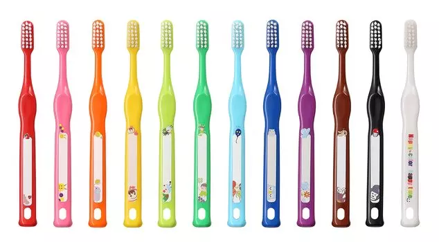 L Happy 12 Recommended by Gift from around 5 years Colored Made in Junior Clear 12 Pieces APIS: Children s Toothbrush, Colors, Colors, Dentistry, old,