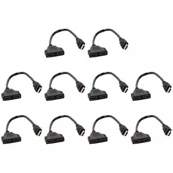 #L HDMI-совместимый кабель-переходник-разветвитель 1080P 1 штекер на 2 гнезда для ПК ТВ Xbo