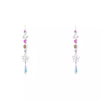 #L хрустальный колокольчик ветра ловцы призм орнамент занавес домашний сад подвеска (С)