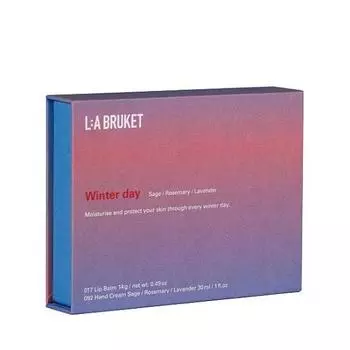 L:Комплект BRUKET Winter Day (Шалфей/Розмарин/Лаванда) (Бальзам для губ + Крем для рук)