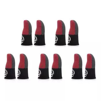 #L Мобильные дышащие перчатки с защитой от пота и большого пальца с рукавами для PUBG (красный)