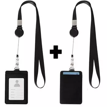 L Mountain удостоверение личности сотрудника держатель катушки ожерелье ремешок 1 + 1 чехол-кошелек для визитных карточек