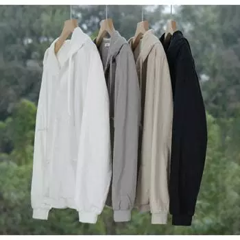 Льняная куртка с капюшоном для мужчин, повседневная трендовая весенне-осенняя верхняя одежда, блейзер, верхняя одежда S белый