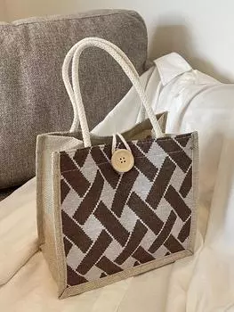 Льняная маленькая сумка женская ретро мода хлопковая и льняная холщовая сумка студенты выходят нести сумки для ланч-боксов