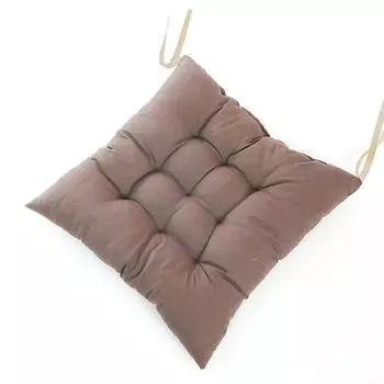 Льняная подушка с жемчугом, хлопком, квадратный табурет, подушка на спинку, домашний офис, компьютерный стул, защитный коврик, подушка для сиденья, коврик для ягодиц, стула 35X35CM кофейный