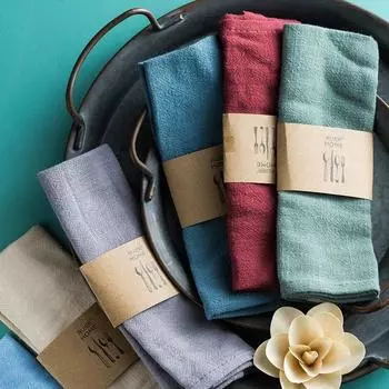 Льняная салфетка, хлопковая мягкая ткань для декора стола, свадебные рождественские ужины, полотенца для стола, свадебное украшение 40X30 см