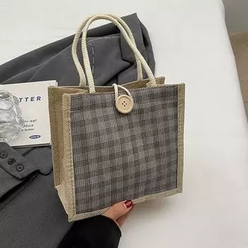 Льняная сумка Милая сувенирная сумка Льняная сумка Женская ланч-бокс Сумка Bento