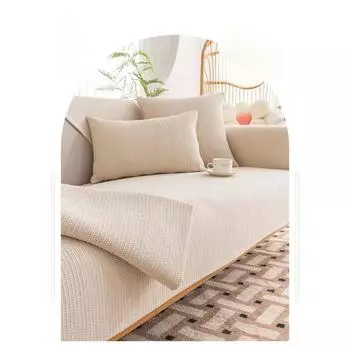 Льняная тканая подушка для дивана, простой современный чехол для дивана из хлопка и льна, нескользящая подушка для сиденья, четырехсезонная универсальная ткань 70-50