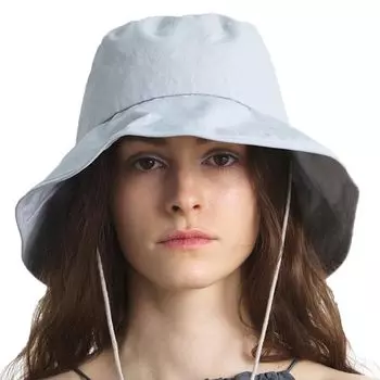Льняная всесезонная классическая уличная солнцезащитная кепка для путешествий и пляжа унисекс корейская рыболовная панама Sky [UNDERCONTROL] (Синий шнурок)