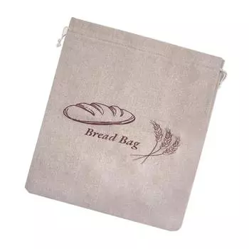 Льняной мешок для хлеба с завязкой и вкладышем, пищевой мешок для хранения домашней закваски, влагонепроницаемый контейнер для хлеба S