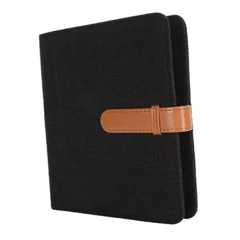 Льняной твердый переплет 3-дюймовый фотоальбом большой вместимости универсальный 288 карманов для фотографий альбом с льняной обложкой чёрный