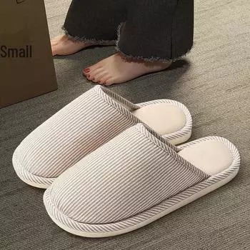 Льняные нескользящие домашние тапочки для женщин и мужчин, на все времена года, из хлопка и льна, идеально подходят для домашнего использования, на весну и осень. 42-43 хаки