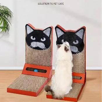 L-образная когтеточка для кошек Когтеточки для кошек в помещении Защита мебели Когтеточка для кошек Картонная кошачья царапина с мячом S