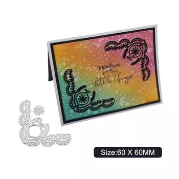 L-образный бутон виноградной лозы металлический серебристый трафарет тиснение резка штампы для скрапбукинга бумага альбом карты изготовление серебряный