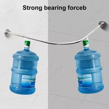 L-образный карниз для занавески для душа из нержавеющей стали, телескопический регулируемый угловой карниз для ванной комнаты, ванна, 90 градусов, черный S