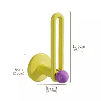 L-образный крючок, настенная вешалка без сверления для обручей для волос, пальто, шляп, полотенец, одежды, кухонные и ванные аксессуары для подвешивания 6*8.5*15.5cm жёлтый