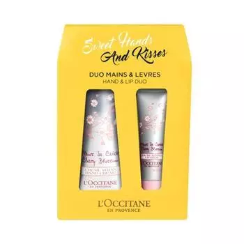 L Occitane Cherry Blossom Hand 30ml & Lip 12ml Duo, корейская косметика